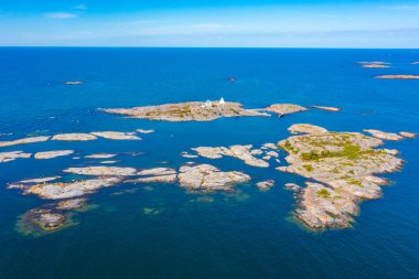 Finlandiya 'daki Aland adalarındaki Kobba Klintar pilot istasyonunun panorama görüntüsü.