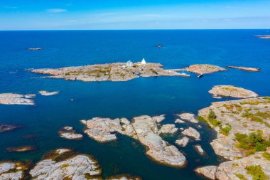 Finlandiya 'daki Aland adalarındaki Kobba Klintar pilot istasyonunun panorama görüntüsü.