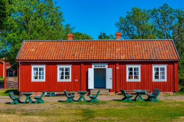 Finlandiya 'daki Aland Adaları Kastelholm Açık Hava Müzesi Jan Karlsgarden