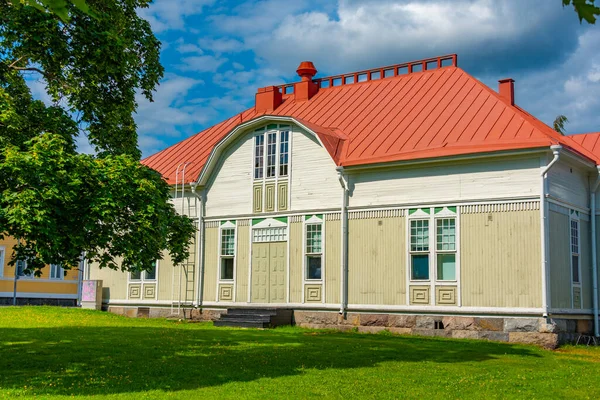Красочные Деревянные Дома Йоэнсуу Финляндия — стоковое фото