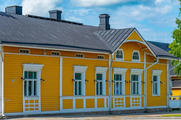 Colorful Timber Houses Joensuu Finland — Stock Photo, Image