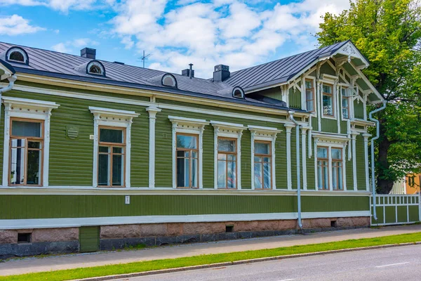 Красочные Деревянные Дома Йоэнсуу Финляндия — стоковое фото