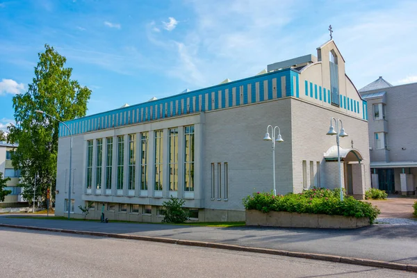 Vista Uma Igreja Ortodoxa Joensuu Finlândia — Fotografia de Stock