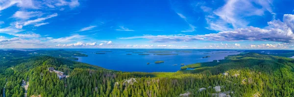 Panorama Vista Arquipélago Lago Pielinen Parque Nacional Koli Finlândia — Fotografia de Stock