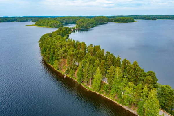 Finlandiya 'da Punkaharju sırtı manzarası.