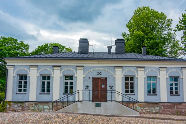 stock image Historical buildings at Linnoitus fortress in Finnish town Lappeenranta.