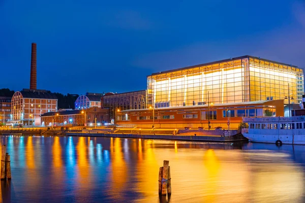 Nachtansicht Der Sibelius Halle Lahti Finnland — Stockfoto