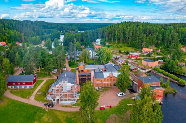 Finlandiya Daki Tarihi Verla Kağıt Fabrikasının Panorama Görüntüsü — Stok fotoğraf