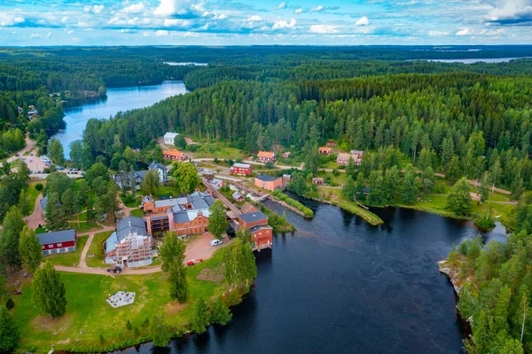 Panorama Utsikt Över Verlas Historiska Pappersbruk Finland — Stockfoto