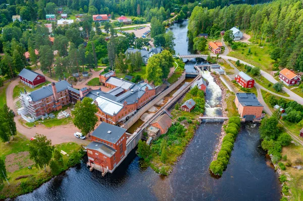 stock image Panorama view of Historical Verla paper mill in Finland.