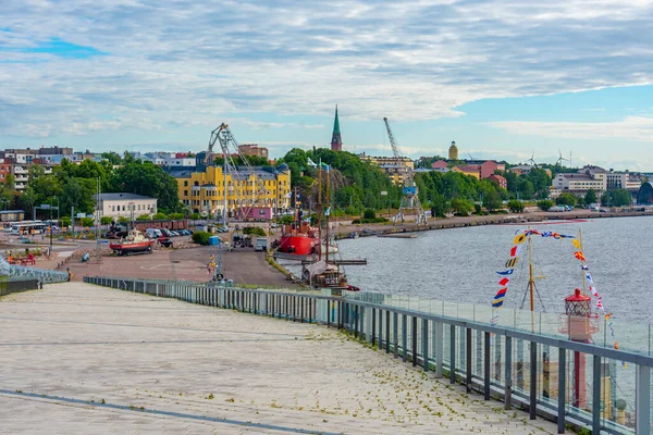 Hafenpromenade Hafen Von Kotka Finnland — Stockfoto