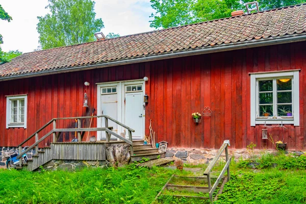 stock image Residential buildings of old factory in Fiskars, Finland.