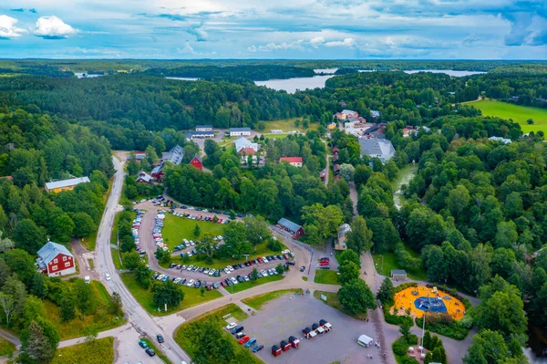 stock image Panorama view of Finnish town Fiskars.