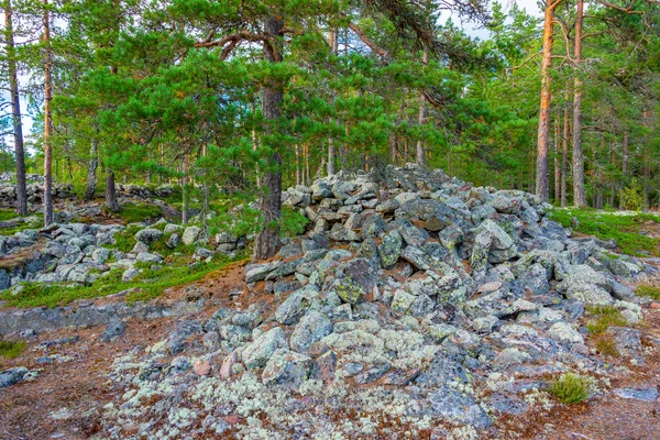 Sammallahdenmaki Cemitério Idade Bronze Finlândia Perto Rauma — Fotografia de Stock