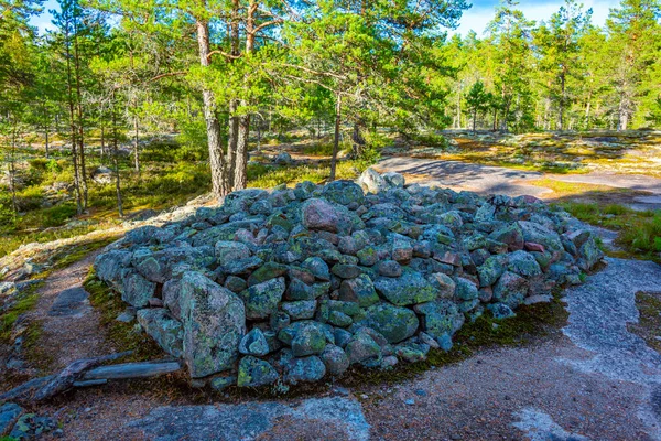 stock image Sammallahdenmaki is a Bronze Age burial site in Finland near Rauma