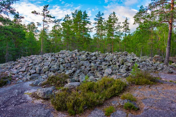 stock image Sammallahdenmaki is a Bronze Age burial site in Finland near Rauma