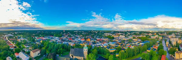 Panorama Der Heilig Kreuz Kirche Und Der Finnischen Stadt Rauma — Stockfoto