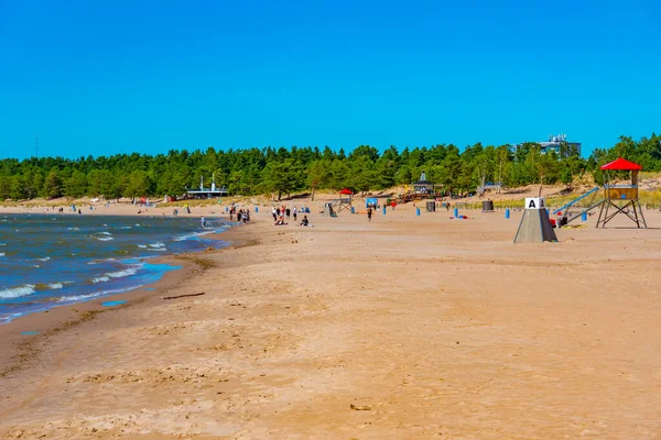 Giornata Estiva Una Spiaggia Yyteri Finlandia — Foto Stock