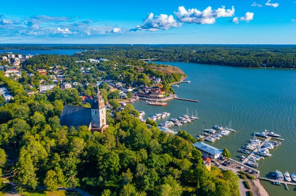 stock image Panorama view of Finnish town Naantali.