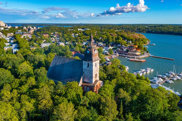 stock image Panorama view of Finnish town Naantali.