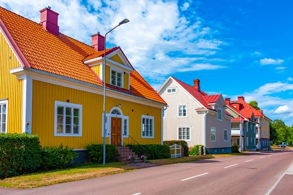 Finlandiya Nın Mariehamn Kasabasında Kereste Evleri — Stok fotoğraf