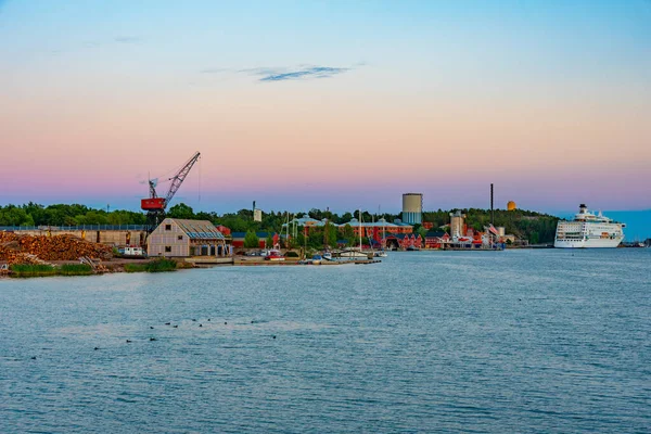 Vue Port Mariehamn Finlande — Photo