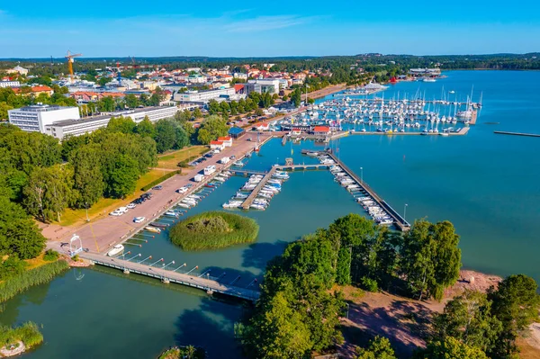 Panorama Utsikt Över Marinan Finska Mariehamn — Stockfoto