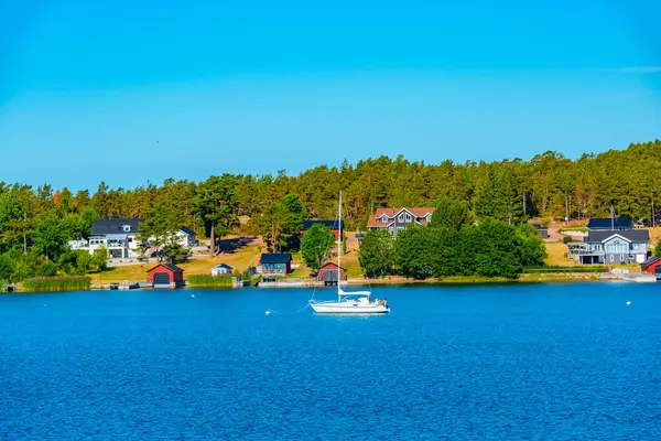 Uitzicht Zee Van Vakantiehuizen Mariehamn Finland — Stockfoto