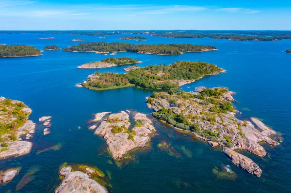 Skaliste Wysepki Tworzące Archipelag Aland Finlandii — Zdjęcie stockowe