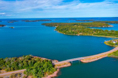 Finlandiya 'daki Aland Takımadası' nda Jarso yakınlarındaki manzara manzarası