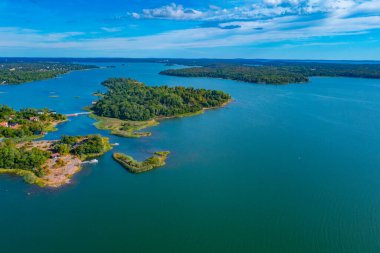 Finlandiya 'daki Aland Takımadası' nda Jarso yakınlarındaki manzara manzarası