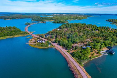 Finlandiya 'daki Aland Takımadası' nda Jarso yakınlarındaki manzara manzarası