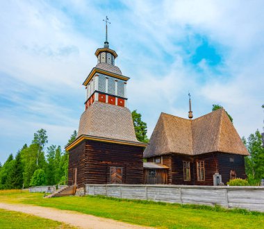 Finlandiya 'daki eski Petajavesi Kilisesi.