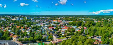 Finlandiya 'nın Rauma kenti Panorama.