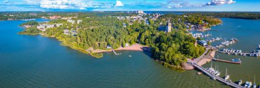Finlandiya 'nın Naantali kentinin Panorama manzarası.