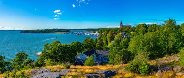 Finlandiya 'nın Naantali kentinin Panorama manzarası.