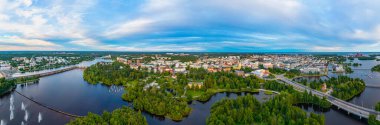 Finlandiya 'nın Oulu kentinin Panorama manzarası