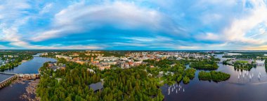Finlandiya 'nın Oulu kentinin Panorama manzarası