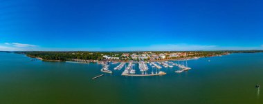 Finlandiya 'nın Mariehamn kentinde panorama manzarası.