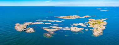 Finlandiya 'daki Aland adalarındaki Kobba Klintar pilot istasyonunun panorama görüntüsü.