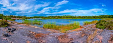 Finlandiya 'daki Aland adalarının el değmemiş kıyı şeridi.