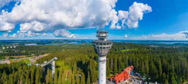 Finlandiya, Kuopio 'da kayakla atlama sporları merkezi.