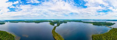 Finlandiya 'da Punkaharju sırtı manzarası.