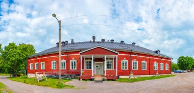 Finlandiya 'nın Lappeenranta kentindeki Linnoitus kalesinde tarihi binalar.