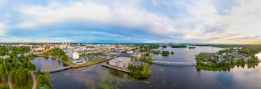 Finlandiya 'nın Oulu kentinin Panorama manzarası