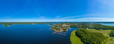 Finlandiya 'nın Ekenas kentinin Panorama manzarası.
