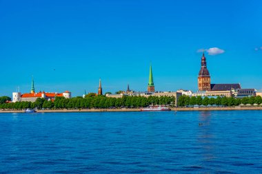 Panorama of riga including the Riga castle, cathedral and saint James church, Latvia. .