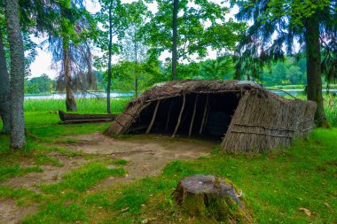 Letonya 'daki Araisi Gölü' nde taş ve bronz çağı konutları.