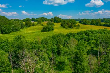 Estonya 'nın Setomaa bölgesinin Panorama görünümü.