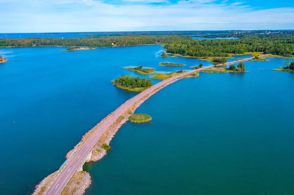 Road Connecting Remote Islands Aland Archipelago Finland — Stock Photo, Image